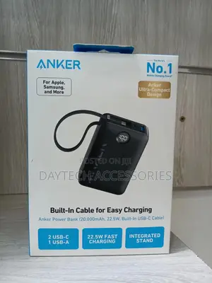 Anker 20000mah High-Speed 22.5w Power Bank - Black