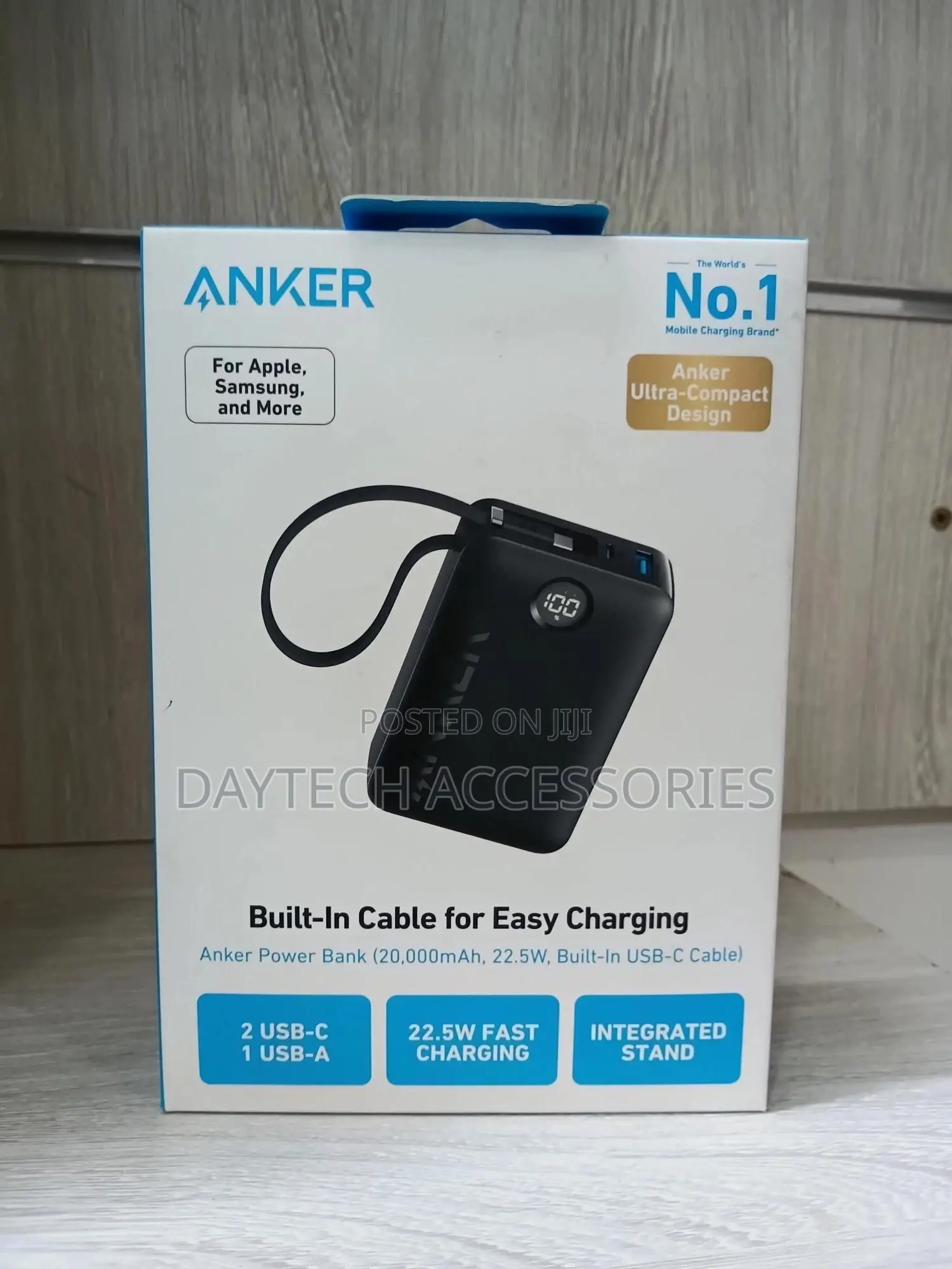 Anker 20000mah 22.5w Power Bank - Black
