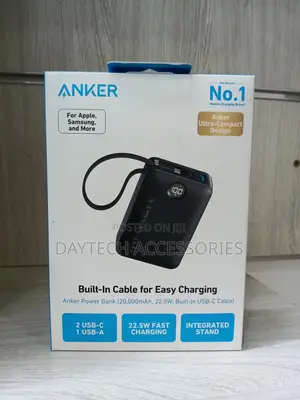 Anker 20000mah 22.5w Power Bank - Black