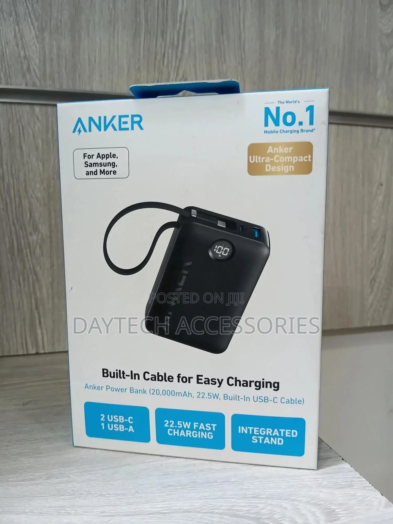 Anker 20000mah 22.5w Power Bank - Black
