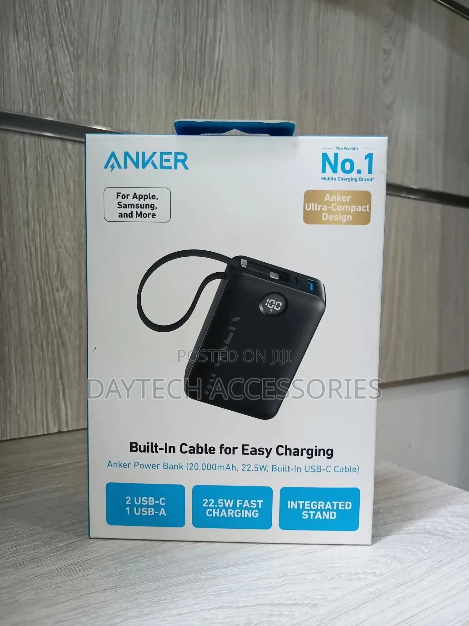 Anker 20000mah 22.5w Power Bank - Black