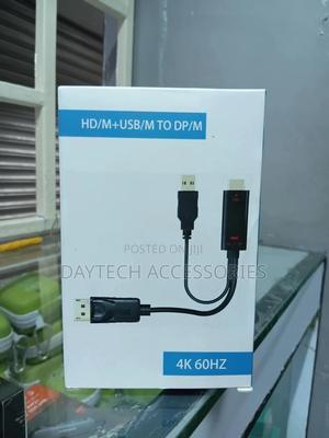 Hdmi to Displayport Cable Adapter/Converter With Usb Power. - thumbnail 2