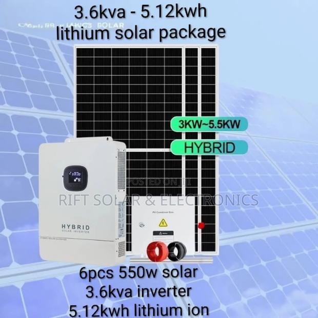 Snadi 3.6kva - 5.12kwh Lithium House Solar Package - main view