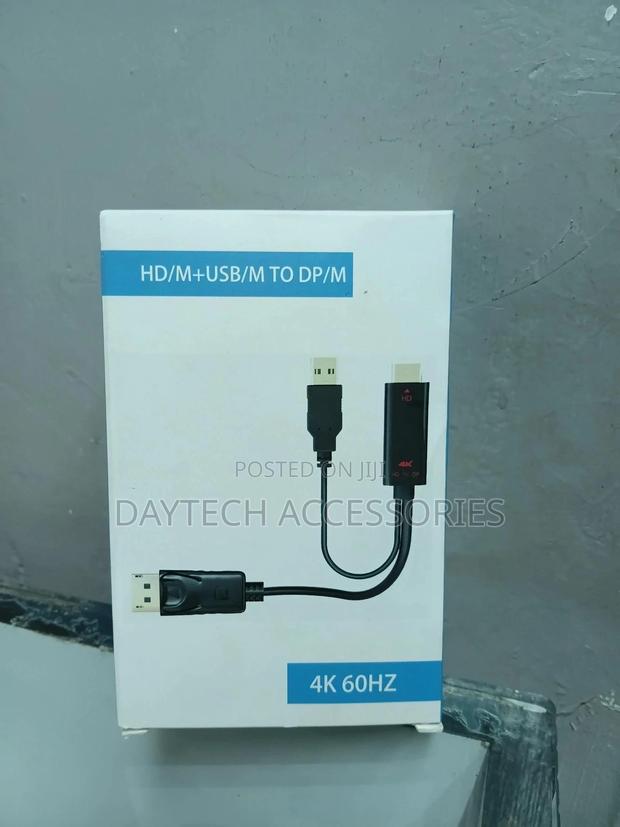 Hdmi to Displayport Adapter Cable That Requires a Usb Power Source.