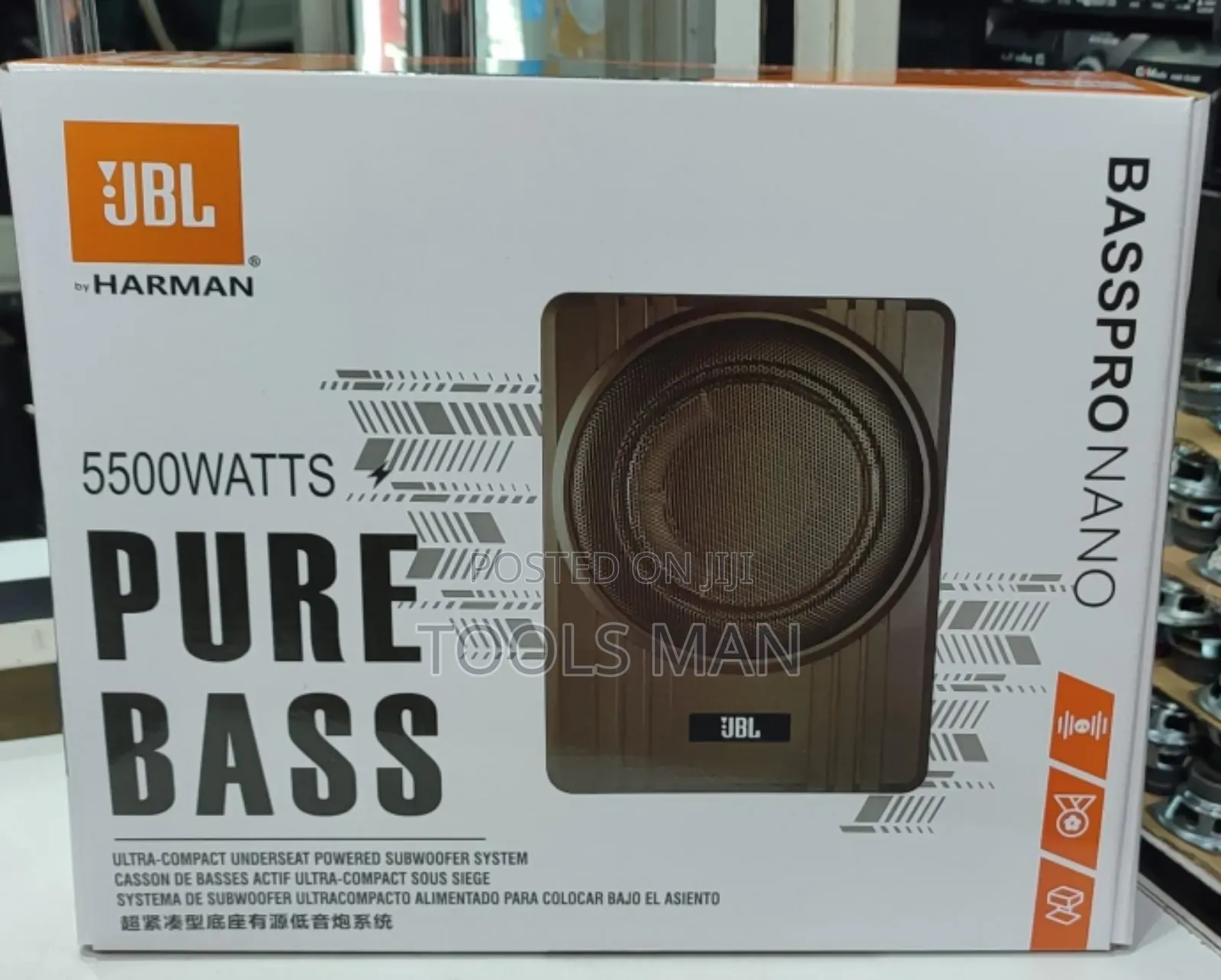 JBL Underseat 
5500 Pure Watts.