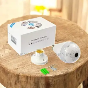 360 Degree 1080p Full Hd Video Playback Support Wifi Bulb Camera