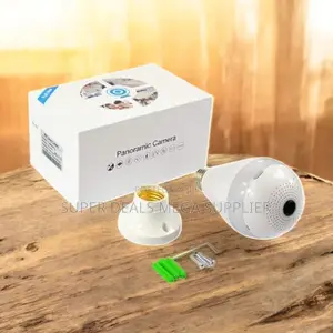 1080p Full Hd 360° Rotation Wifi Bulb Camera Panoramic View Security