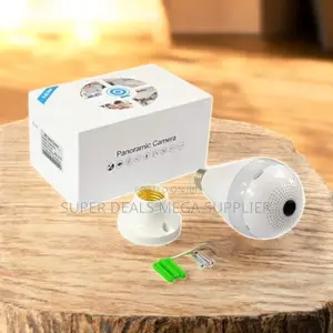 Smart Home 360° Panoramic Wifi Bulb Camera 1080p Hd Motion Detect