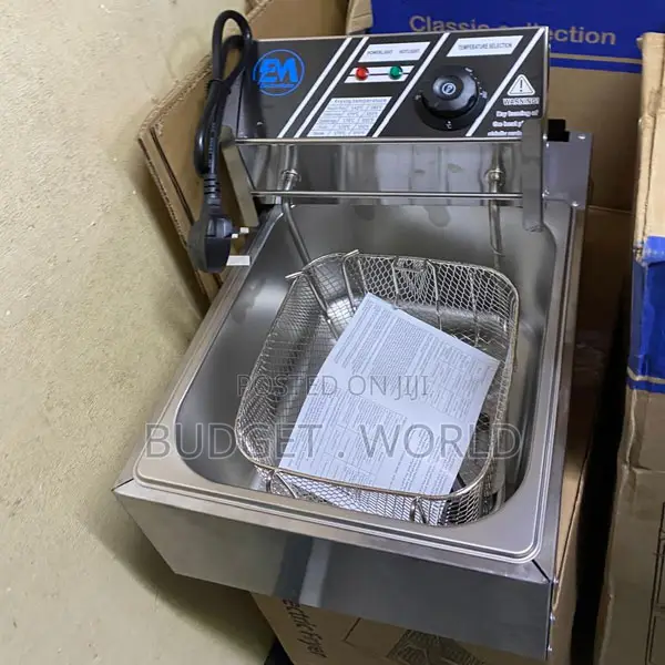 Adjustable Temperature 6 Liters Commercial Single Electric Deep Fryer