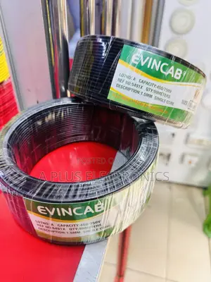 Evincab 1.5mm Single Core Cable for House Wiring – Black