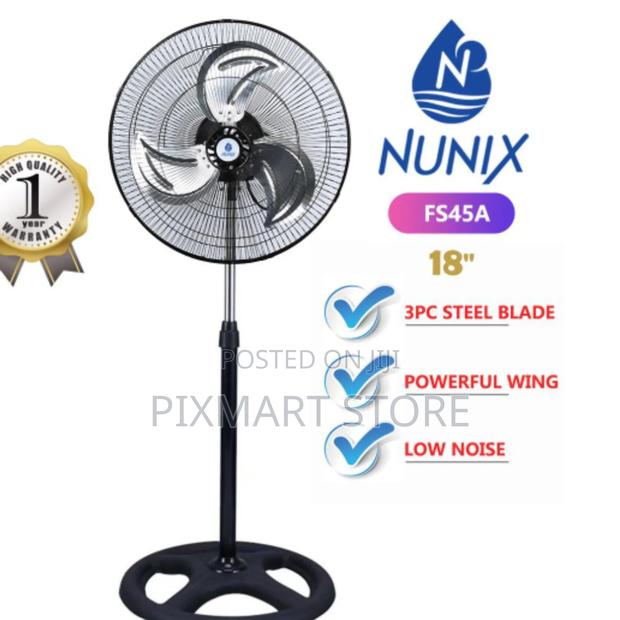 Nunix 18-Inch Steel Blade Standing Fan - main view