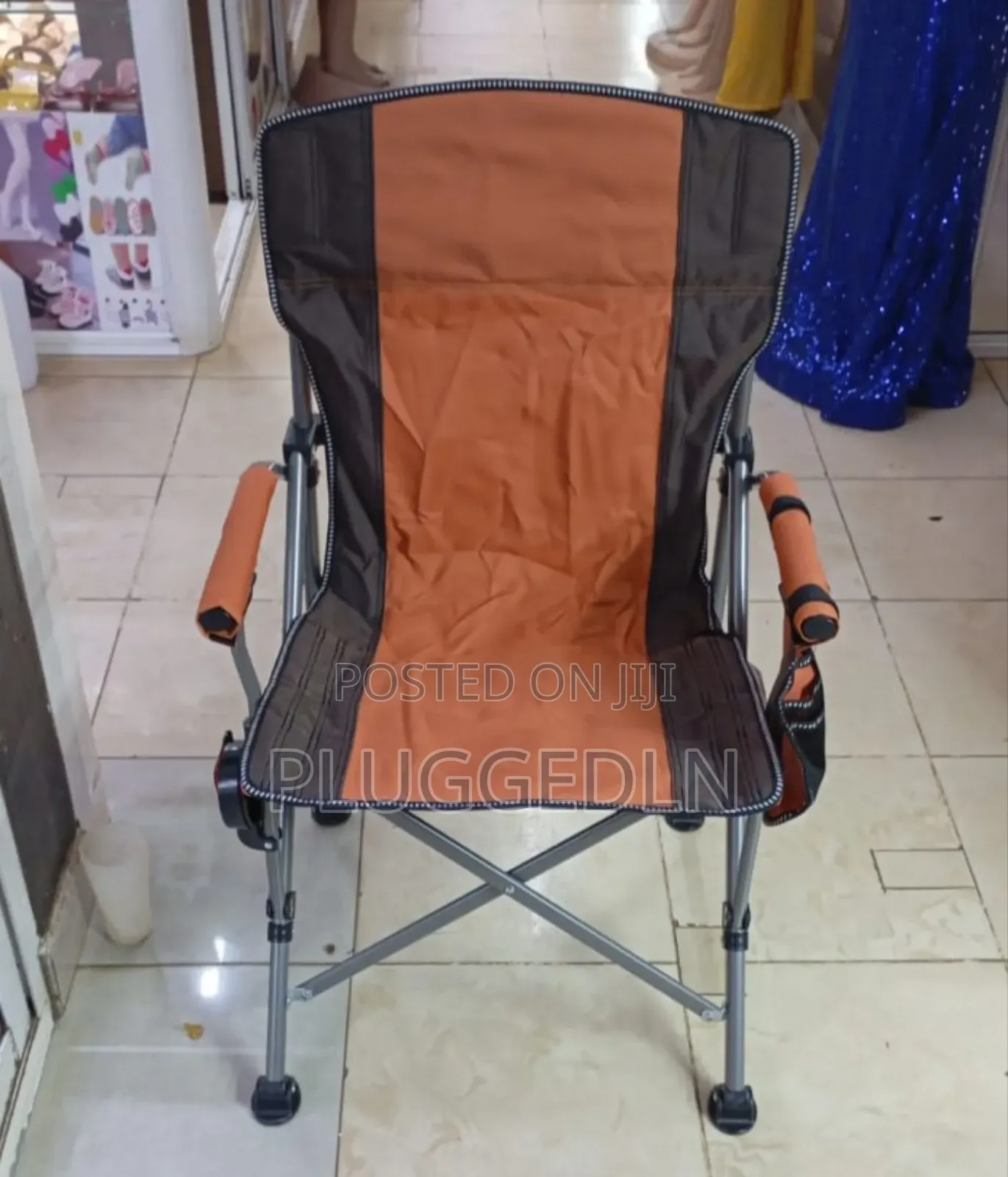 Heavy-Duty Folding Camping Chair With Cup Holder 