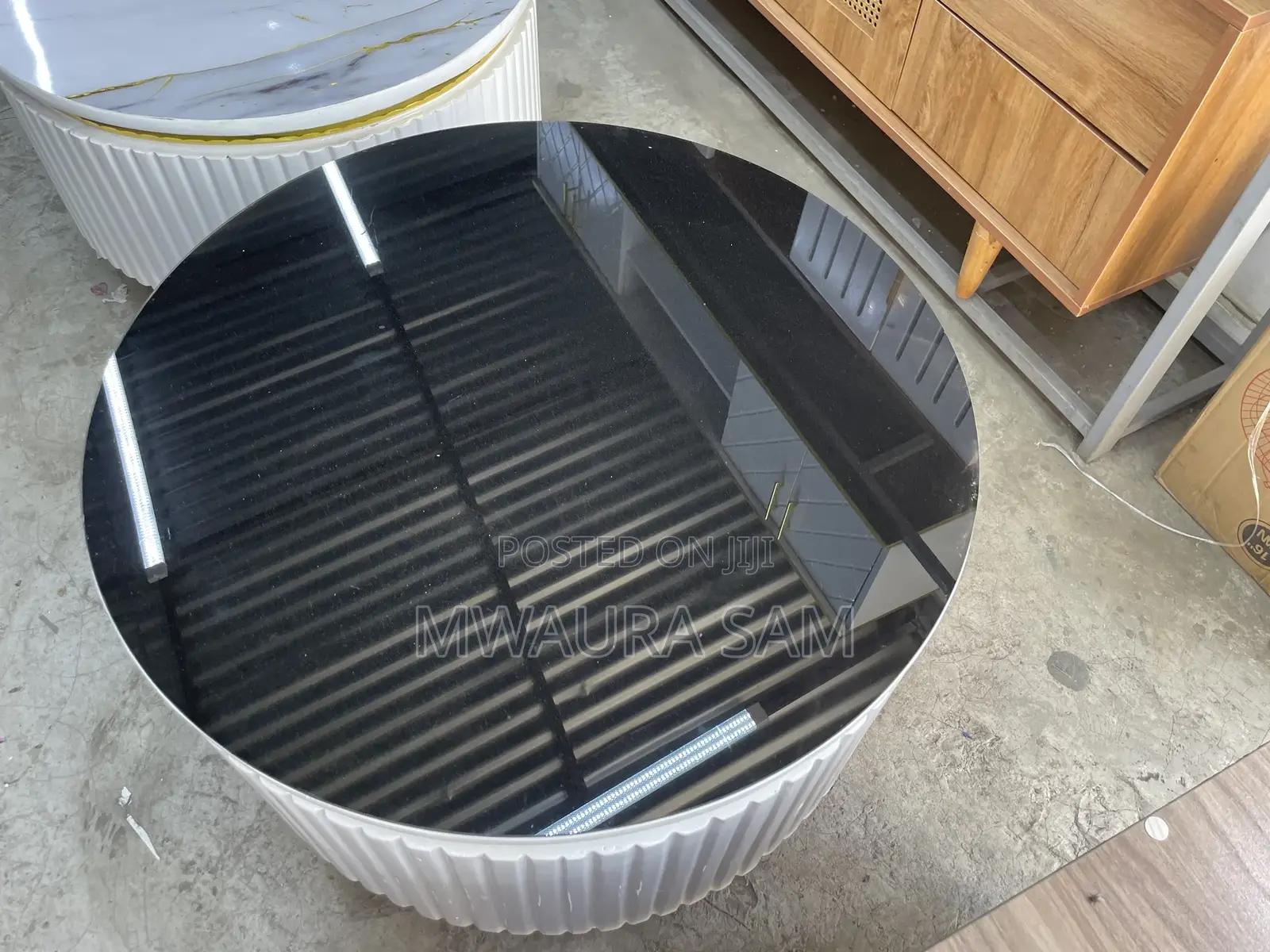 Luxury Round Black Gloss Coffee Table