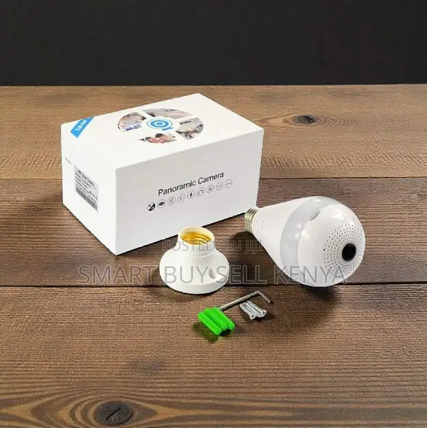 360 Rotation 1080p Indoor Home Security Wifi Bulb Camera