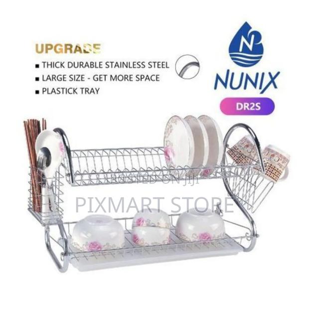 Nunix Double-Layer Organizer for Utensils and Dish Drainer - main view