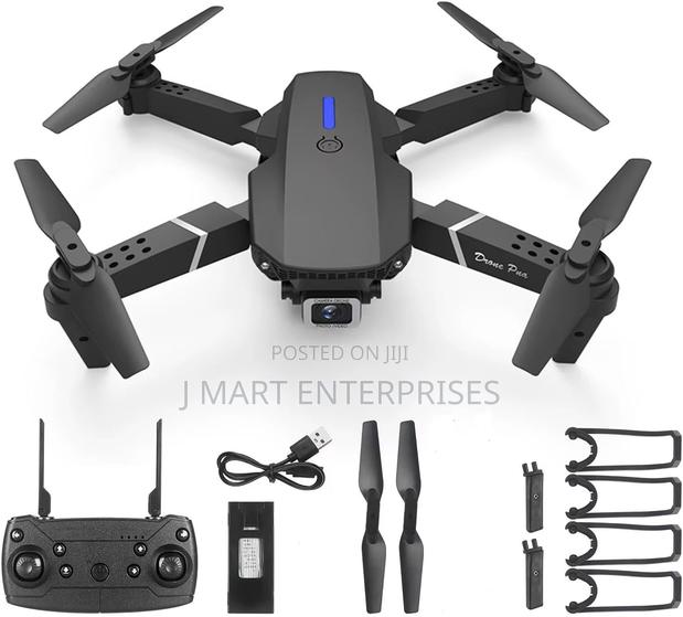 E88 Foldable Drone WHD Dual Camera, Obstacle Avoidance, Compact Design - thumbnail 3
