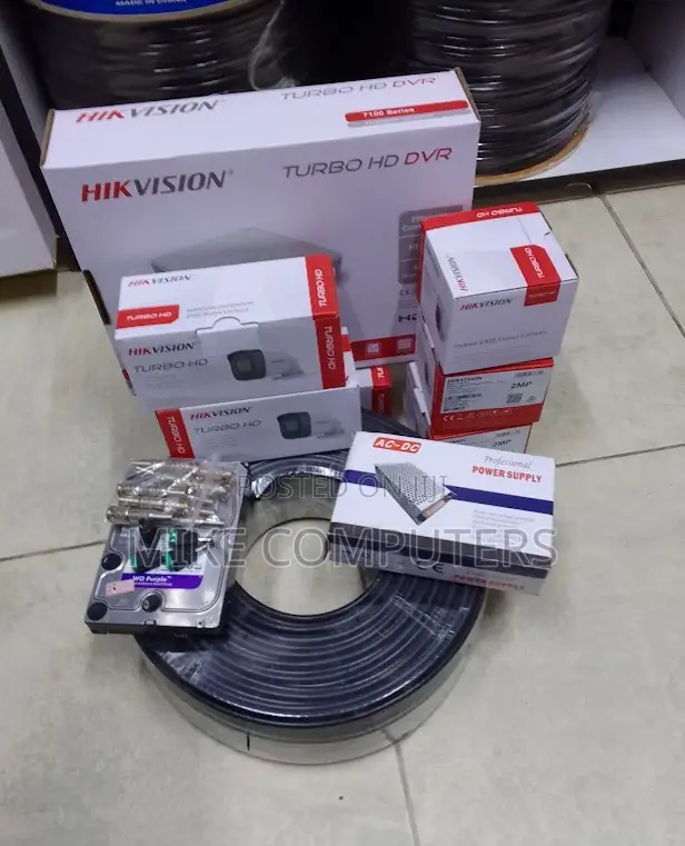 4 CCTV Cameras Kit With 4 Channel DVR 500gb Hard Disk + 50m Rg59 Cable