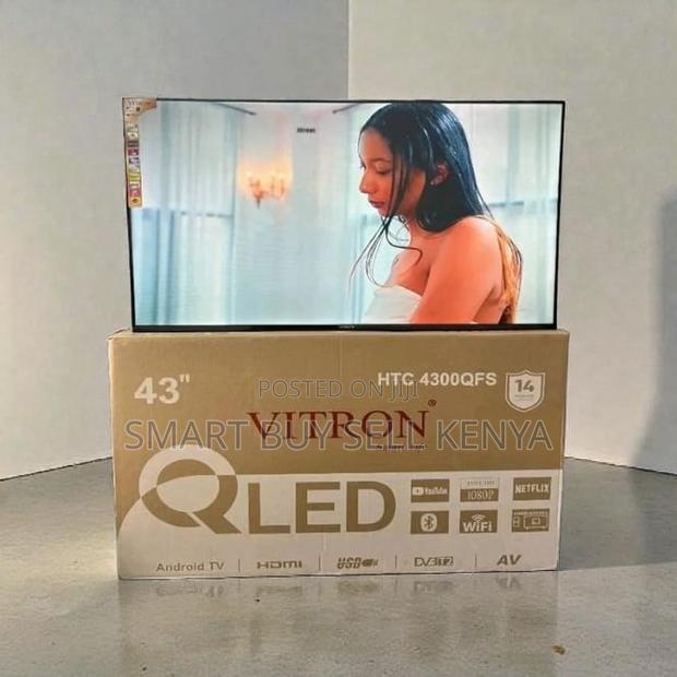 Vitron 43 Inch Frameless Qled Wifi Smart Android Tv Voice Control - main view
