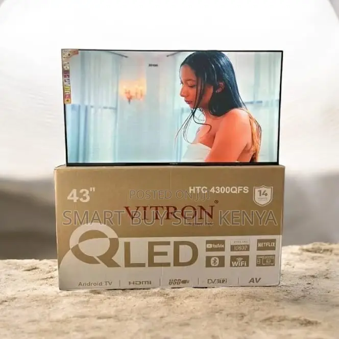 Vitron 43 Inch Smart Android Qled Tv Bluetooth Screen Cast Support
