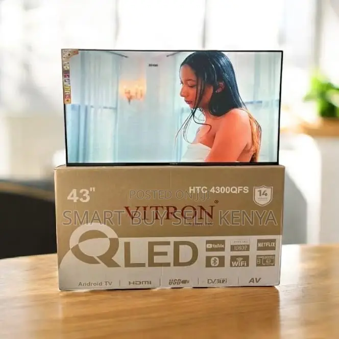 Vitron 43 Inch Smart Android Qled Tv Bluetooth Screen Cast Support
