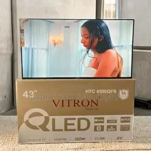 Vitron 43 Inch Frameless Qled Smart Android Tv HDR Netflix Support
