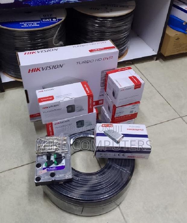 Four Hikvision Full Hd (2mp) 4 CCTV Camera Hd DVR Full Kit - main view