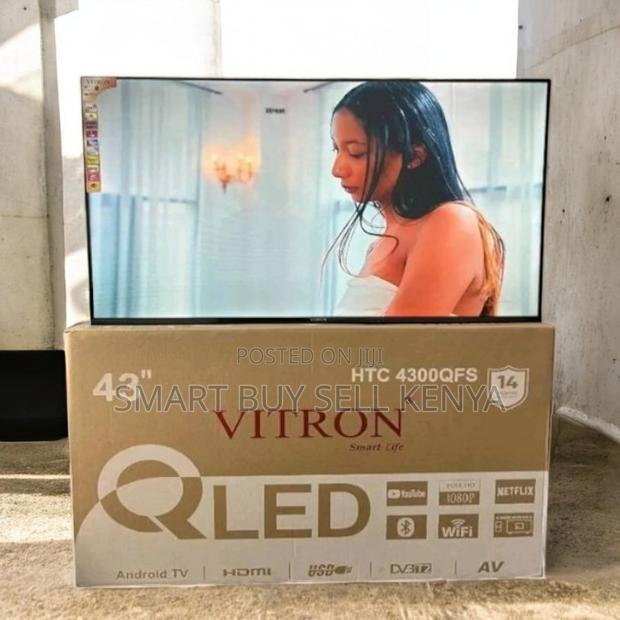 Vitron 43 Inch Android Smart Frameless Qled Tv Google Assistant Ready
