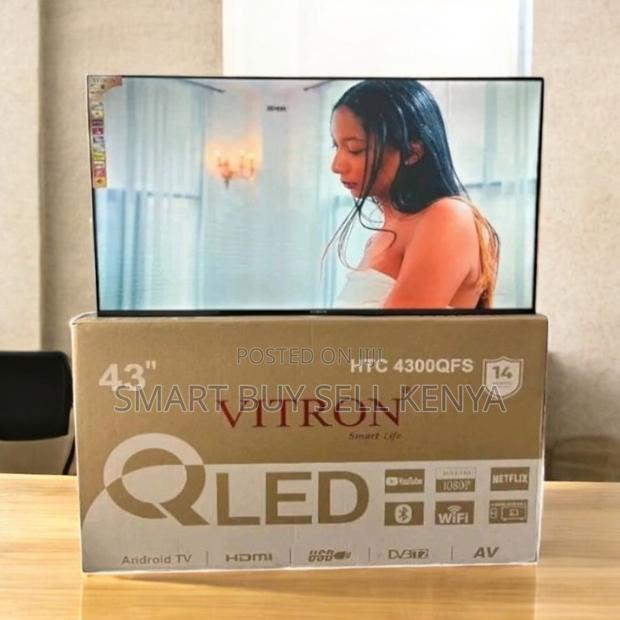 Vitron 43 Inch Qled Smart Android Frameless Tv Chromecast Built In - thumbnail 2