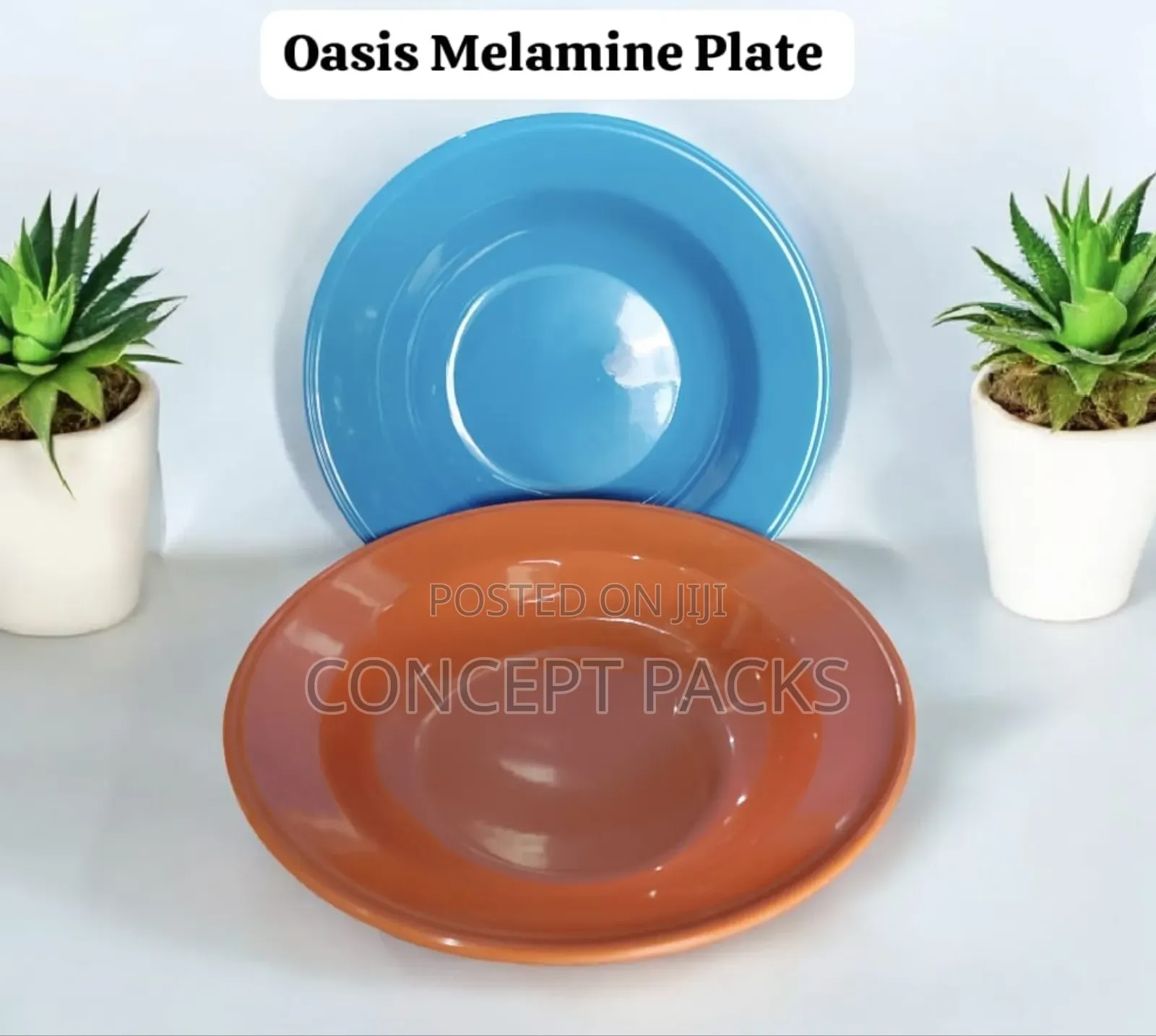 120pcs Orange and Blue Oasis Melamine Plate Po-22