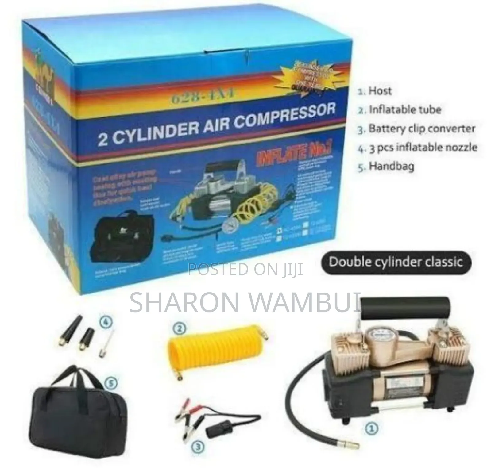 Efficient Portable Air Double Cylinder Compressor