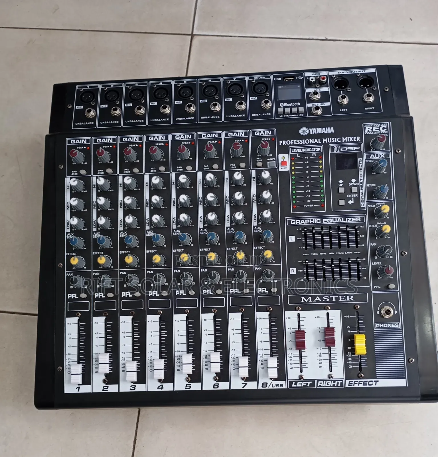 New 8channels Yamaha Powered Mixer Usb Bluetooth 1000 X 2 Output Power
