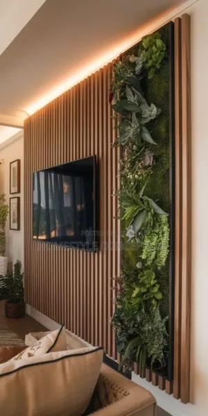 Modern Wall Decorative Designs Flowers Grass Backdrops Panels Lights