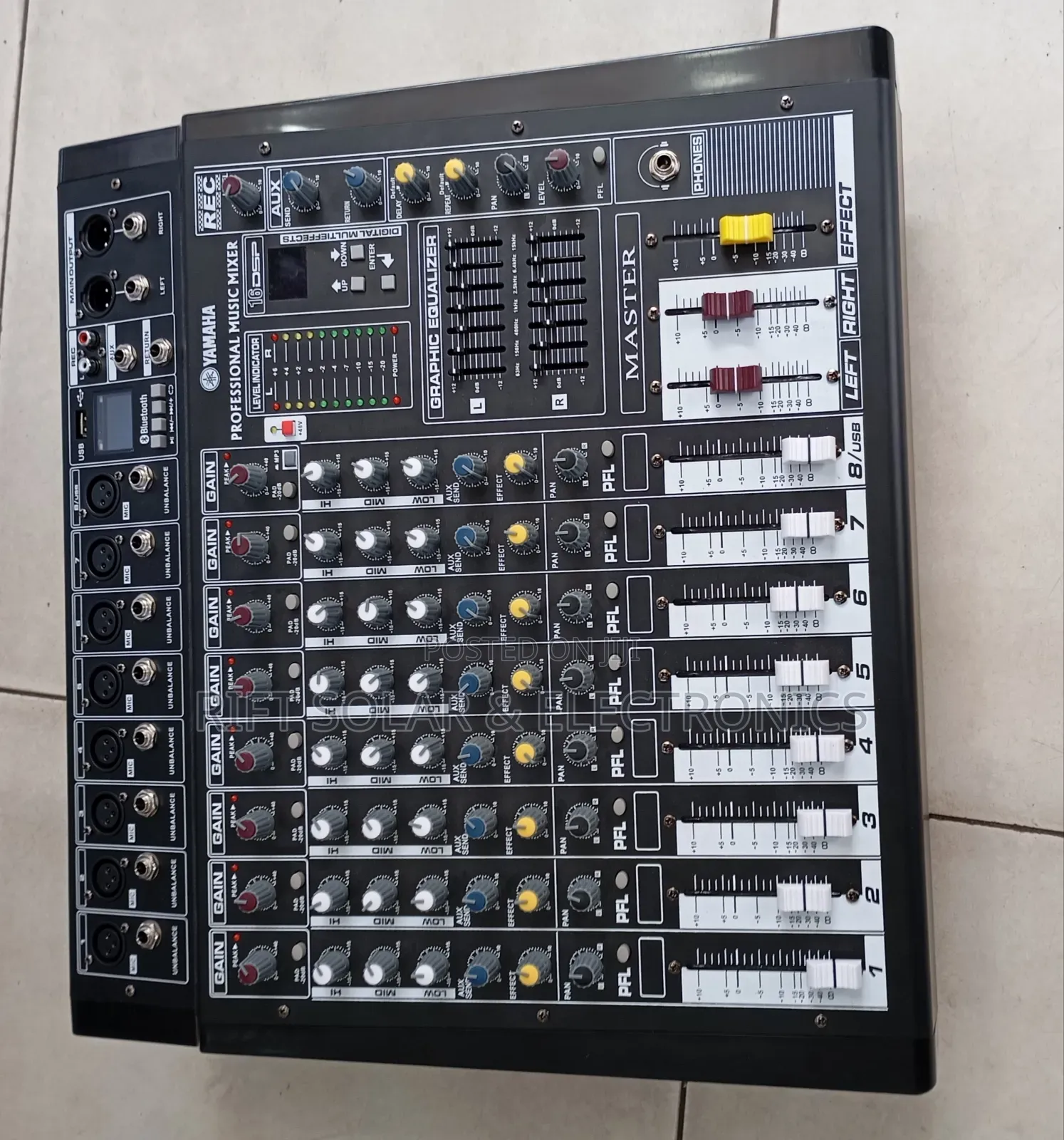 New 8channels Yamaha Powered Mixer Usb Bluetooth 1000 X 2 Output Power