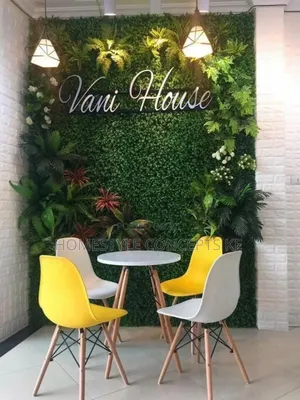 Modern Home Office Wall Design Decor With Flowers Grass Backdrops