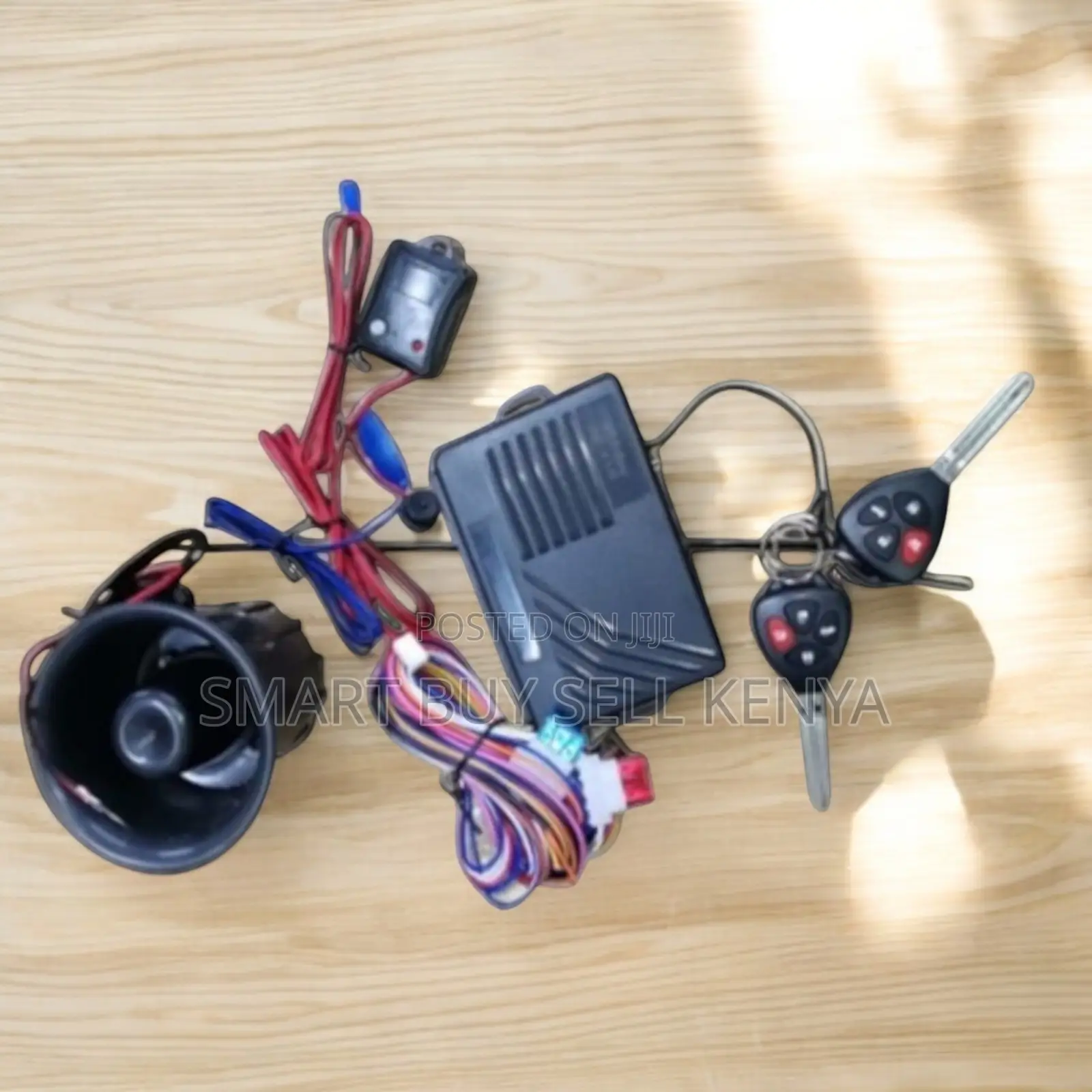Professional Universal Car Alarm Kit With Two Remote Flip Keys System