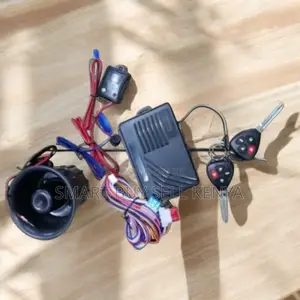 Car Burglar Alarm System With Siren and Flip Remotes Safety Kit