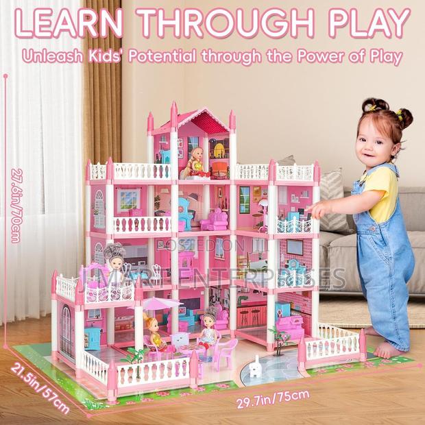 Doll House Set for Girls, Princess House Toys With Doll Furniture - main view