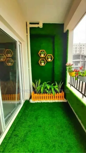 Home Balcony Office Interior Turfgrass Artificial Flowers Grass Design