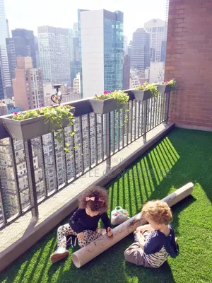 Modern Home Office Design Turfgrass Artificial Flowers Grass Backdrops