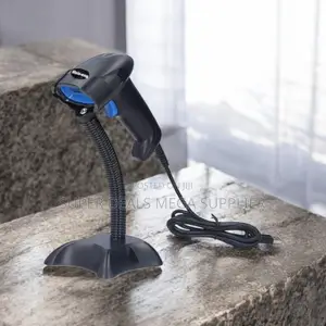 Plug and Play Wired Handheld Laser Barcode Scanner Reader With Stand