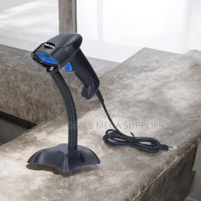 High Accuracy Usb Wired Handheld Laser Barcode Scanner With Stand