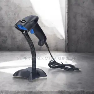Usb Wired Handheld Laser Barcode Scanner With Durable Body and Stand