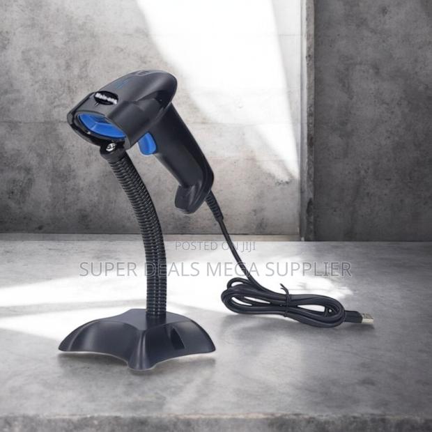 Usb Wired Handheld Laser Barcode Scanner With Durable Body and Stand