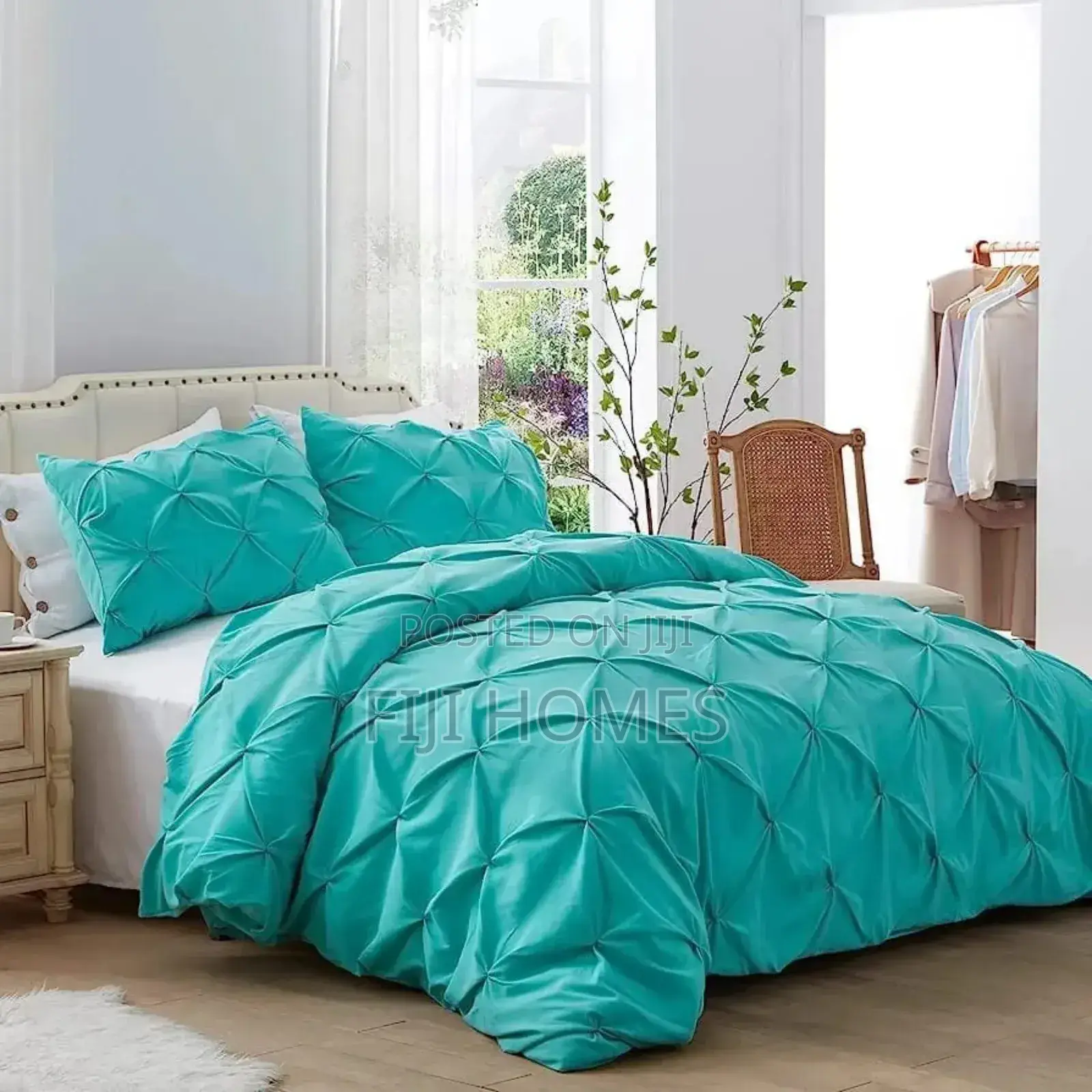 Duvet Cover Set - Pinch Pleat Cross - 6×6/6×7- Pillow Cases|Bedsheets