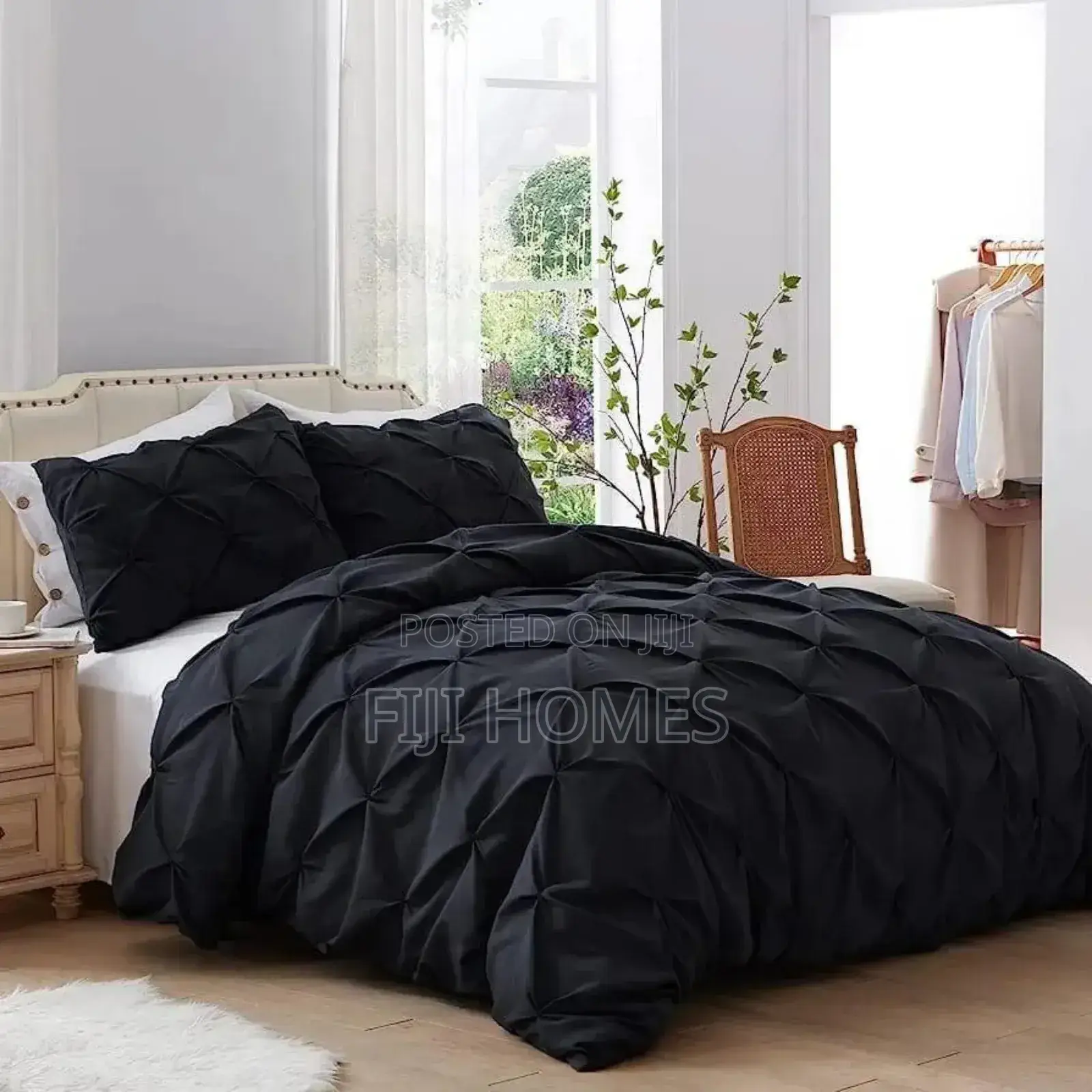 Duvet Cover Set - Pinch Pleat Cross - 6×6/6×7- Pillow Cases|Bedsheets