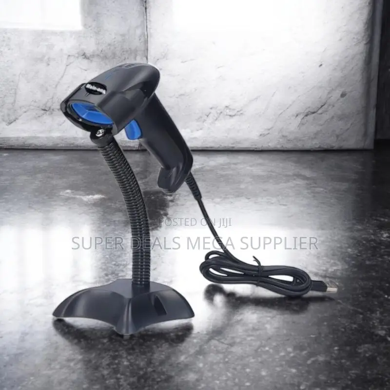 Lightweight Usb Wired Handheld Laser Barcode Scanner Reader With Stand