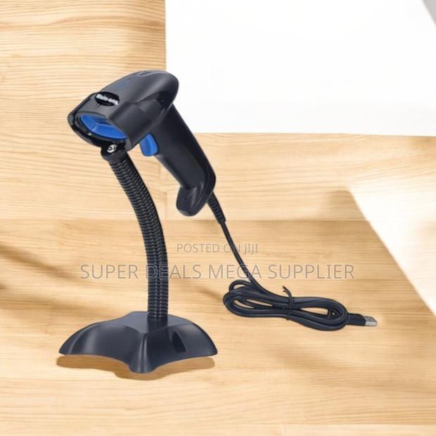 Supermarket Pos Usb Handheld Laser Barcode Scanner Reader With Stand