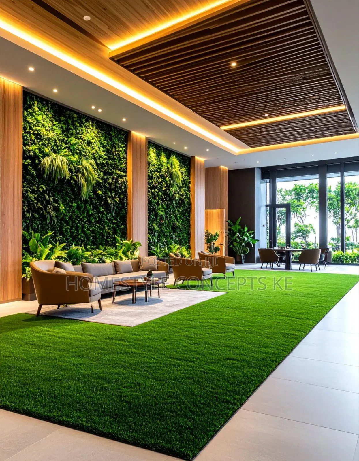 Artificial Flowers Grass Backdrop Turfgrass Balconies Design Services