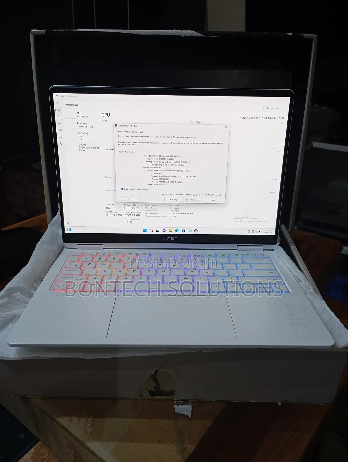 New Laptop HP Omen Pro 32GB Intel Core Ultra 9 SSD 1T
