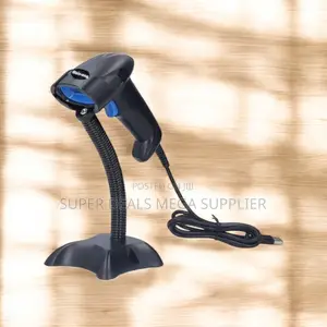 Easy Installation Usb Wired Handheld Laser Barcode Scanner With Stand